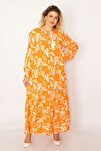Plus Size Dress - Orange - Basic