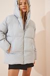 Mantel - Grau - Puffer