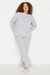 Große Größen in Pyjama-Set - Grau - Unifarben