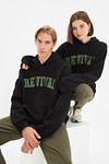 Sweatshirt - Schwarz - Oversized