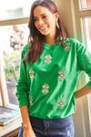Sweatshirt - Grün - Regular Fit