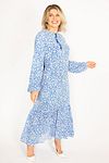 Plus Size Dress - Blue - Basic