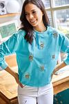 Sweatshirt - Türkis - Regular Fit