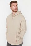 Sweatshirt - Beige - Oversized