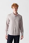 Hemd - Beige - Regular Fit
