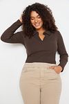 Plus Size Bodysuit - Brown - Fitted