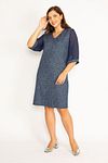 Plus Size Dress - Blue - Basic