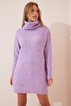 Kleid - Lila - Strickkleid