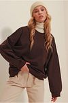 Sweatshirt - Dunkelblau - Oversized