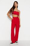 Hose - Rot - Wide Leg