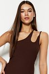 Blouse - Brown - Slim fit