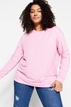 Plus Size Sweatshirt - Pink - Regular fit