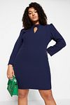 Plus Size Dress - Navy blue - Bodycon