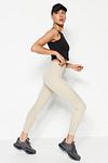 Sport-Leggings - Beige - Hoher Bund