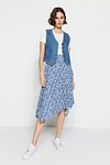 Skirt - Navy blue - Midi