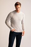 Pullover - Silber - Slim Fit