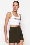 Shorts - Khaki - Hoher Bund