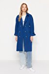 Trench Coat - Navy blue - Double-breasted