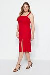 Plus Size Dress - Red - Bodycon