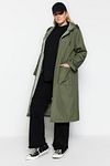 Plus Size Trench Coat - Khaki - Basic