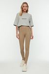 Leggings - Beige - High Waist