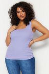 Plus Size Camisole - Purple - Fitted