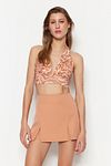 Shorts - Brown - High Waist