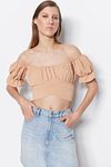 Bluse - Beige - Slim Fit
