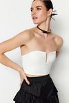 Crop Top - Ecru - Plain