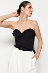 Crop Top - Black - Plain