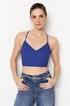 Crop Top - Navy blue - Plain