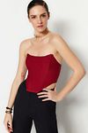 Crop Top - Burgundy - Plain