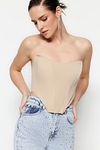 Bustier - Beige - Unifarben