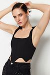 Bustier - Schwarz - Unifarben