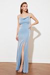 Abendkleid & Abschlusskleid - Blau - Shift
