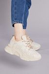 Sneaker - Beige - Flacher Absatz