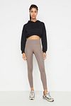 Sport-Leggings - Braun - Hoher Bund