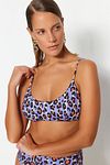 Bikinioberteil - Lila - Animal Print