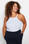 Plus Size Camisole - Gray - Fitted