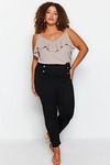 Plus Size Leggings - Black - High Waist