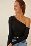 Bluse - Schwarz - Figurbetont