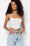 Bustier - Ecru - Unifarben