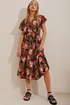 Dress - Green - Ruffle hem