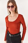 Blouse - Orange - Fitted