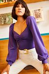 Bluse - Lila - Figurbetont
