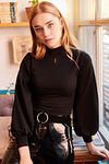 Blouse - Black - Regular fit