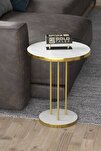 Gold Terra Sehpa Seti Beyaz 4'lü