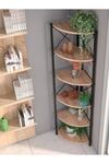 6 Raflı Kitaplık ve Saksılık Krem 160 cm