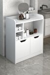İlkal Çok Amaçlı Banyo Dolabı Beyaz 86 cm