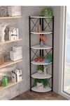 İlkal 6 Raflı Kitaplık ve Saksılık Beyaz 160 cm